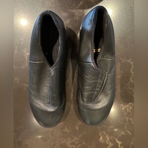 BLOCH SHOCKWAVE Size Child 4 Medium Black Leather Tie Up Tap Dance Shoes